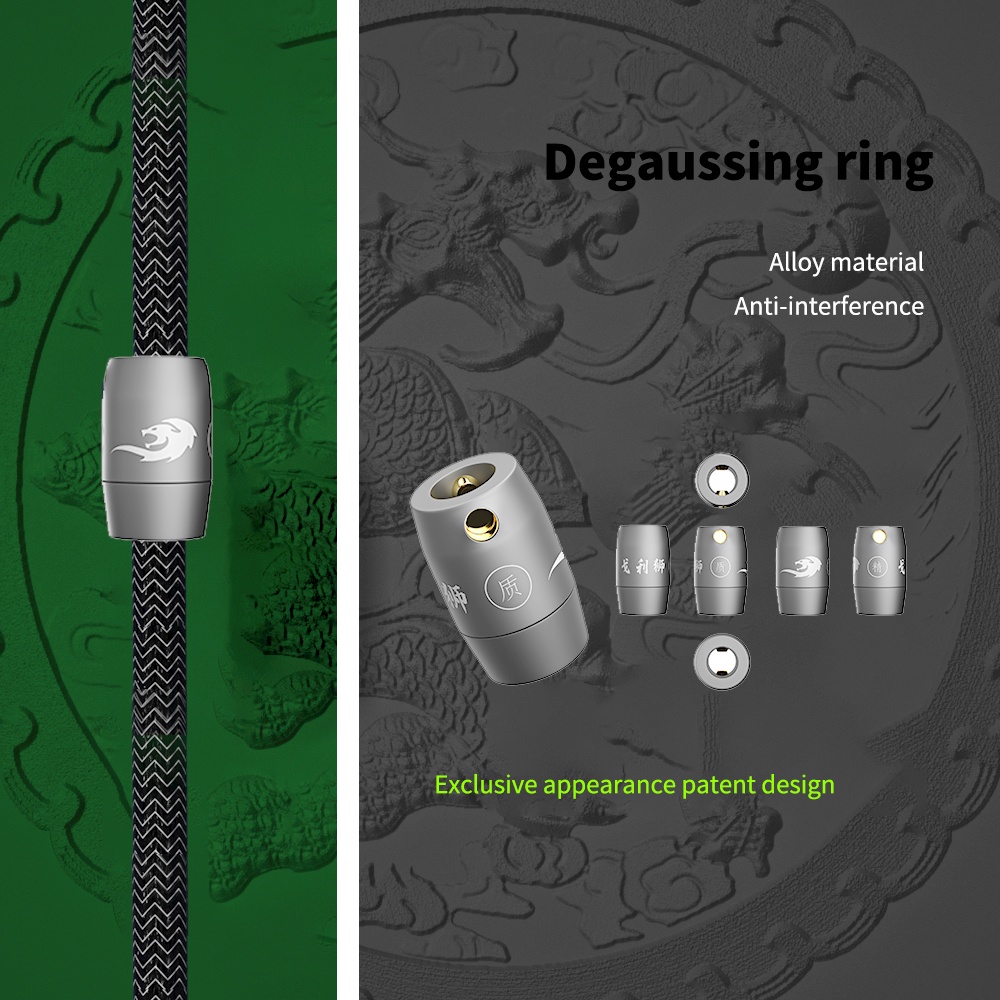 Golley LION สายเคเบิลเสียงสเตอริโอ แจ็คตัวผู้ 3.5 มม. เป็นสายเคเบิลเสียง Dual XLR ตัวผู้ OFC Aux + ปลอกถัก - Flagship Series - รูปที่ 6