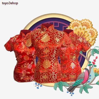 ส่งของที่กรุงเทพฯ✢เสื้อเดี่ยว เสื้อจีนผู้หญิง 2021 JT.Fashion ชุดกี่เพ้า เสื้อประจำชาติจีน สำหรับเทศกาลตรุษจีน 01 / 03 0