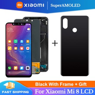 6.21&amp;#39;&amp;#39; Surper AMOLED หน้าจอสัมผัส LCD แบบเปลี่ยน สําหรับ Xiaomi Mi 8 Mi8 Mi 8 M1803E1A