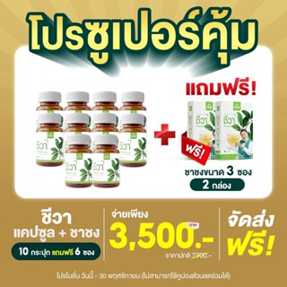 ผลิตภัณฑ์อาหารเสริม Chewa แคปซูล10กระปุก+แถมชาชง3ซอง/2กล่อง สมุนไพรออแกนิค เบาหวาน ปัสสาวะบ่อย มือ-เท้าชา เบาหวานขึ้นตา