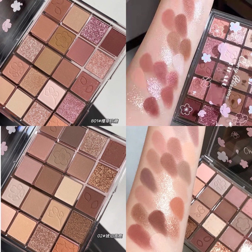 N245 Dikalu พาเลทอายแชโดว์ 20 สี เนื้อดินน้ำมัน ชิมเมอร์ และกลิตเตอร์