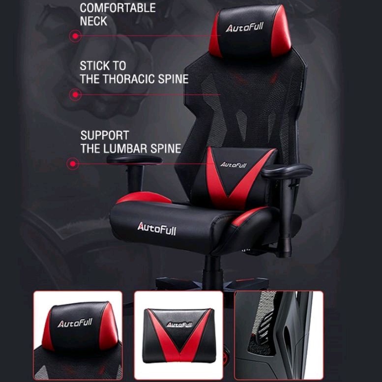 🚀ส่งเร็ว🚀ของแท้100%Autofull Gaming Chair เก้าอี่เกมมิ่ง เก้าอี้เล่นเกม / ทำงานแบปรับนอนได้ รุ่น AF-0