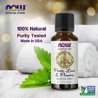 Now Foods, Essential Oils, Peace, Love &amp; Flowers Blend, 1 ออนซ์ (30 มล.)