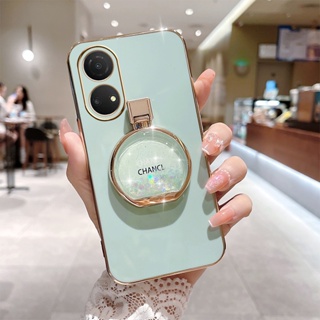 เคสโทรศัพท์มือถือแบบนิ่ม มีทรายไหล พร้อมที่ตั้งวาง ลายน้ําหอม สําหรับ OPPO A78 5G A17 A17K A77S A77 5G A57 4G 2022 A96 4G A76 A78 OPPOA17