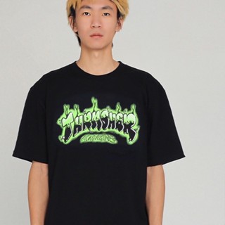 2023 เสื้อยืดแขนสั้น ผ้าฝ้าย พิมพ์ลายโลโก้ Thrasher AIRBRUSH สําหรับผู้ชาย และผู้หญิง