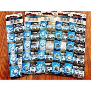 ถ่านกระดุมSR621SW#SR626SW#SR521SW#SR920SW#SR927SW#Maxell1.55V(1 แผงมี 5ก้อน)