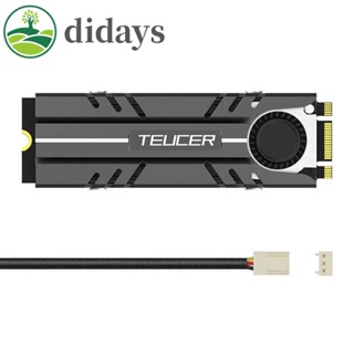 Didays TEUCER พัดลมฮีตซิงก์โซลิดสเตต M.2 3 Pin สําหรับ NVMe NGFF 2280 SSD