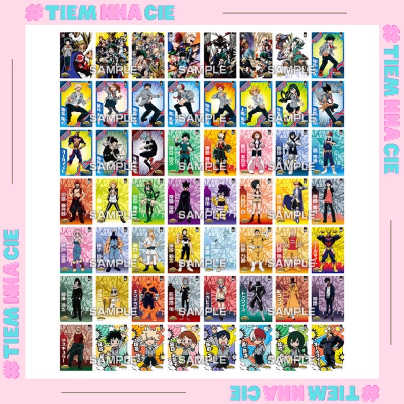 [Cies Shop] [AVAILABLE] MHA My Hero Academia Character Card แบบใส