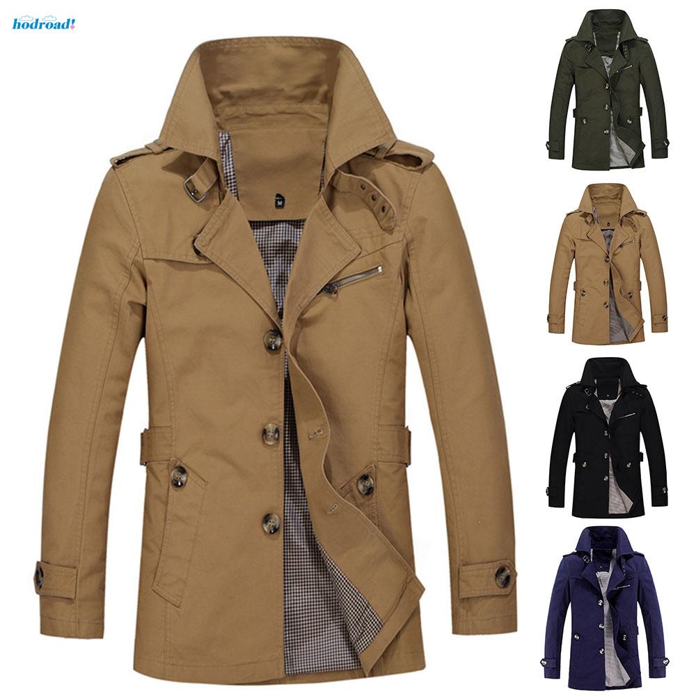 【HODRD】Fashion Mens Winter Slim Trench Coat Jacket Overcoat Business Outwear  L~3XL【Fashion】 #2