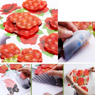 สติกเกอร์ติดผนัง แจกันจําลอง 3D สําหรับตกแต่งตู้เย็น ห้องนอน 3D [จัดส่งภายในประเทศ]