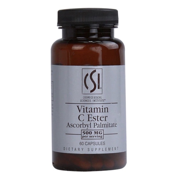 CSI Vitamin C Ester Ascorbyl Palmitate 500 mg/servng 60 แคปซูล ซี C ช่วยในเรื่องภูมิต้านทานร่างกายและการบำรุงผิวพรรณ