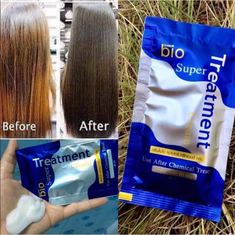 Green Bio Super Treatment กรีนไบโอซุปเปอทรีทเมนท์ครีม 3 สูตร [1 ซอง]