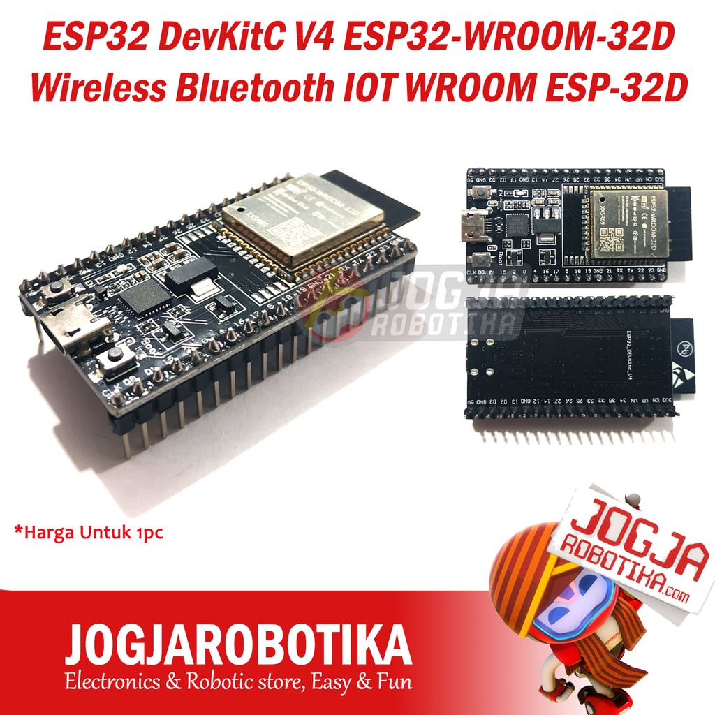 ESP32 DevKitC V4 ESP32-WROOM-32D บลูทูธไร้สาย IOT WROOM ESP-32D