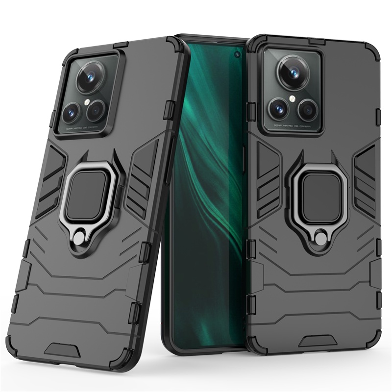 กันกระแทกรถแม่เหล็กดูดซับ Surper Anti-Drop กรณีหมุนแหวนสําหรับ Realme Q3 Q3i Q3s Q3t Q5 Q5i Pro Carn