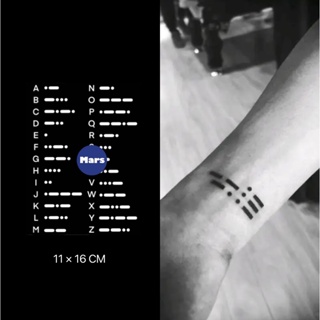 【Mars Tattoo】ใหม่ สติกเกอร์รอยสักชั่วคราว กึ่งถาวร 2 สัปดาห์ ติดทนนาน D123