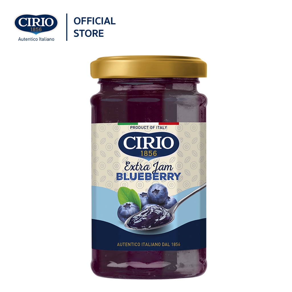 (ซื้อ 2 ลด 50%) CIRIO EXTRA JAM BLUEBERRY 280 g. แยมรสบลูเบอร์รี่ นำเข้าจากอิตาลี ขนาด 280 กรัม [CI5