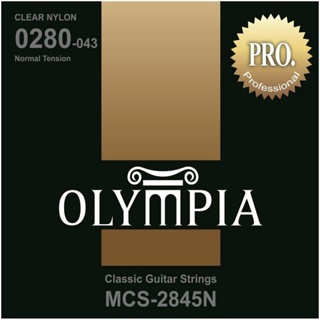 สายกีต้าร์คลาสสิคแท้ Olympia® MCS-2845N Clear Nylon Classic Guitar Strings Normal Tension, 0.0280 - 0.043