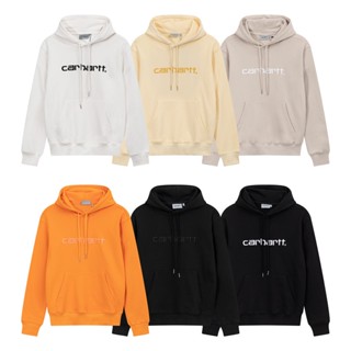 เสื้อกันหนาว มีฮู้ด ปักลายโลโก้ Carhartt หลากสี แบบเรียบง่าย สไตล์คลาสสิก