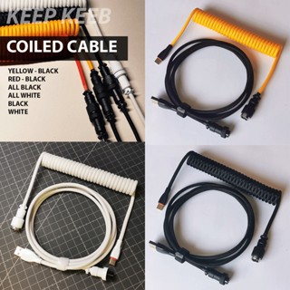 Coiled Cable Aviator USB C Cable 1.5M สายคีย์บอร์ด USB C to A  สำหรับ Mechanical Keyboard