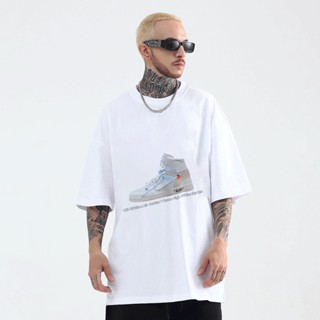 Oversize T Shirt for Men Sneaker Swag Top Trendy Cotton Tshirt Trendy Short Sleeve Loose Clothingเสื้อยืด