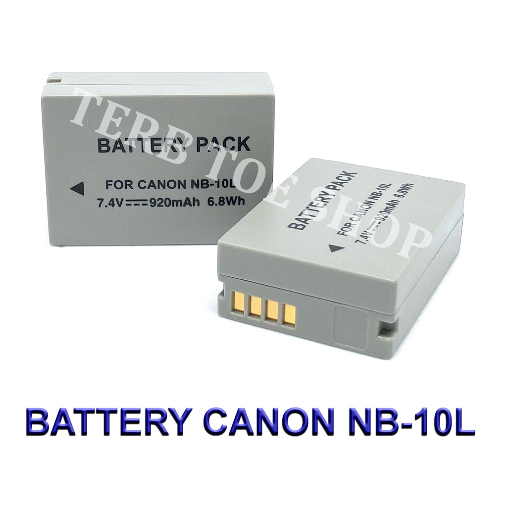 (Pack2)NB-10L / NB10L Camera Battery For Canon Powershot G15,G16,G3X,G1X,SX40HS,SX50HS,SX60HS BY TER