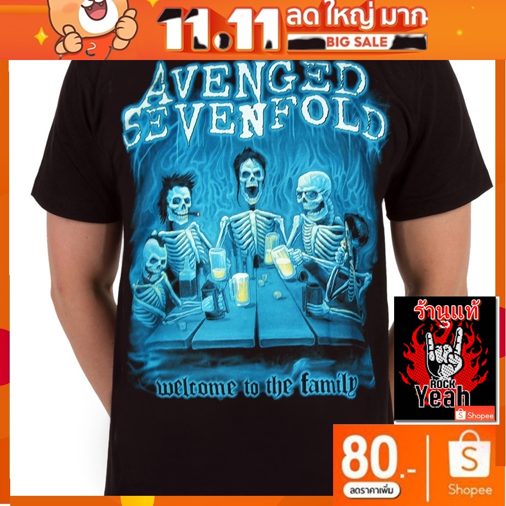 เสื้อวง Avenged Sevenfold งานวินเทจ ผ้าร้อยแท้ วินเทจ อะเว็นจด์เซเวนโฟลด์ A7X RCM1345