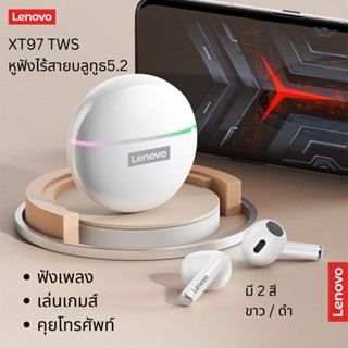 Lenovo XT97 หูฟังไร้สาย ชุดหูฟังบลูทูธไร้สาย กันเหงื่อ พร้อมไมโครโฟน หูฟังไร้สายบลูทูธ 5.2