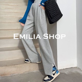 EMILIA SHOP กางเกง กางเกงขายาว กางเกงเอวสูง กางเกงขายาวผู้หญิงสไตล์เกาหลี  2022 ใหม่ K011196