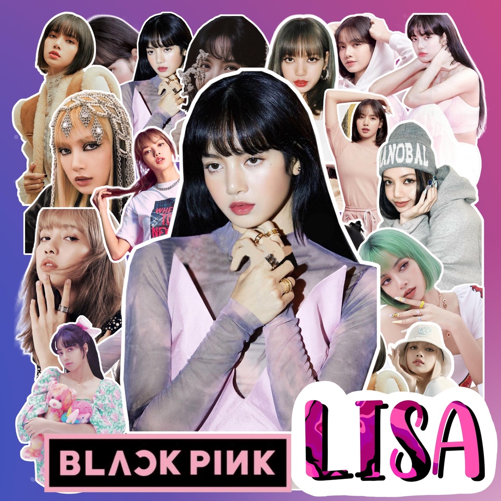 [ชุด 50 ชิ้น] สติ๊กเกอร์ Lisa Black Pink, Black Pink, สติ๊กเกอร์ Lalisa, โทรศัพท์, แล็ปท็อป, สติ๊กเก