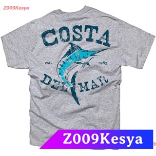 Z009Kesya เสื้อยืดสีพื้นไซส์ใหญ่ Costa Del Mar Vintage Short Sleeve T-Shirt discount Costa Del Mar คอสต้า เดล มาร์