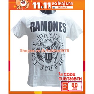 เสื้อวง Ramones เสื้อยืดวงดนตรีร็อค เสื้อวินเทจ ราโมนส์ RMN8088