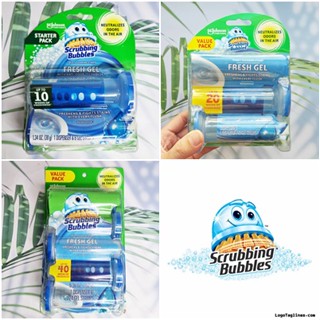 เจลติดโถสุขภัณฑ์ กลิ่นสะอาดสดชื่น Fresh Gel Toilet Cleaning Stamp Rainshower (Scrubbing Bubbles® เจลดับกลิ่