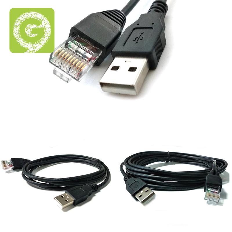 USB To RJ50 คอนโซลสาย AP9827 สําหรับ APC สมาร์ท UPS 940-0127B 940-127C 940-0127E แม่พิมพ์ความเครียด Relief Boot