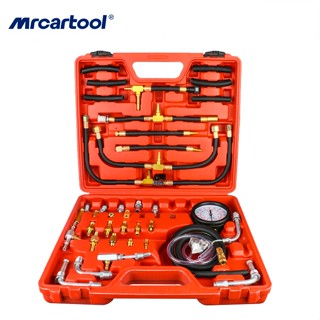 MRCARTOOL TU-443 Deluxe Manometer Fuel Injection Pressure Tester Gauge Kit system 0-140 psi รถทุกรุ่น เกจวัดแรงดันน้ำมันเชื้อเพลิง เครื่องวัดความดันน้ํามันเชื้อเพลิงดีลักซ์ มาโนมิเตอร์ ระบบ 0-140 psi สําหรับรถยนต์ทุกรุ่น