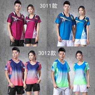 [ใหม่ 2022] เสื้อกีฬาแบดมินตัน แขนสั้น แฟชั่นฤดูร้อน สําหรับผู้ชาย และผู้หญิง 3003 3005 3007 3009 3010 3011 3012