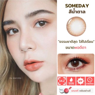 ไม่แถมตลับ Someday Brown (มินิ) คอนแทคเลนส์ Kitty Kawaii