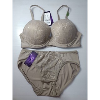 Sabina ชุดชั้นใน มีโครง ฟองน้ำไม่ดันทรง รหัส HBPW4009 สีเทา Size 34C/75 + กกน. เบอร์ L