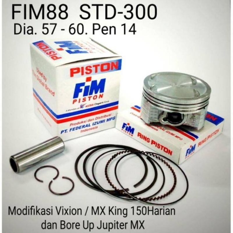PISTON KIT VISION / MX KING 150 FIM88 ปากกา 14