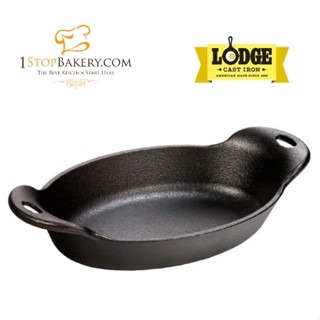 Lodge HM16OS Heat-Treated Cast Iron Oval Mini Server, 0.47 L