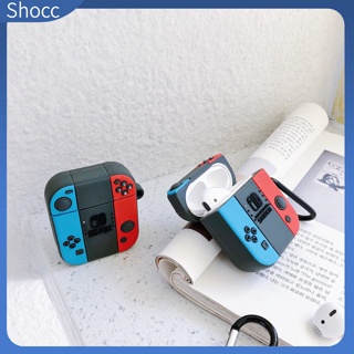 Shocc เคสหูฟังบลูทูธไร้สาย ซิลิโคนนิ่ม ลายเกมคอนโซล Nintend Switch สําหรับ Apple Airpods1 2