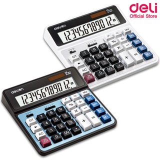 เครื่องคิดเลข เครื่องคิดเลขตั้งโต๊ะ 12 หลัก Deli 2137 Calculator 12-digits เครื่องคิดเลข อุปกรณ์สำนักงาน office 1เครื่อง