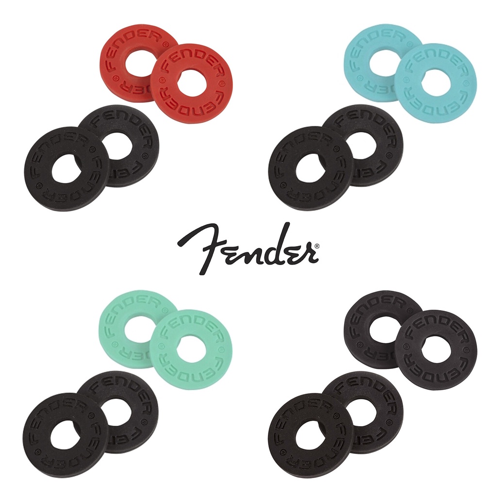 Fender® Strap Blocks ตัวล็อคสายสะพายกีตาร์ (1 แพ็คมี 4 อัน) ใช้ได้กับตัวล็อคสายสะพายกีตาร์ทุกชนิด ปุ่มสายสะพายทุกยี่ห้อ.