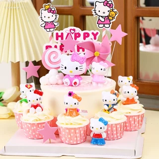 เมโลดี้ของตกแต่งด้านบนของเค้กวันเกิดลายการ์ตูน/Hello Kitty