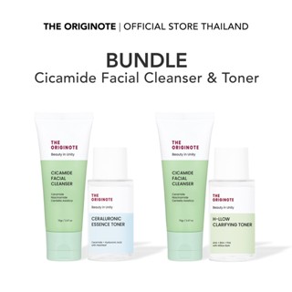 [เเพ็คเกจคู่ใหม่]The Originote Cicamide Facial Cleanser and toner โฟมล้างหน้า+โทนเนอร์ อ่อนโยนต่อผิว