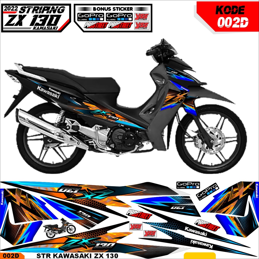 Striping Sticker Decal Kawasaki ZX130 Striping Sticker Kawasaki ZX130 รหัส 002