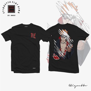 Naruto - Pain v4 ฤดูร้อนแขนสั้นเสื้อยืดการ์ตูนญี่ปุ่นอะนิเมะหลวมป่าคู่รักชายและหญิงสามารถสวมใส่ได้