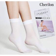 ถุงเท้าพยาบาล ถุงเท้าข้อสั้น Cherilon  สำหรับ นักเรียน สีขาว เชอรีล่อน ใส่สบาย