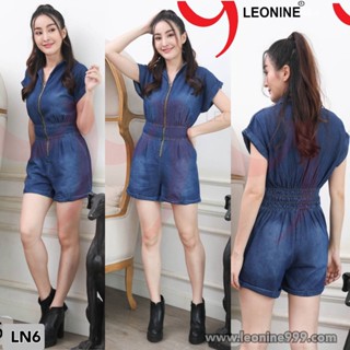 จั้มสูทยีนส์ Jumpsuit jeans เพลย์สูท ชุดเดรสกางเกง กางเกงยีนส์ ชุดยีนส์แฟชั่น Leonine สีเข้ม/สีอ่อน รหัส LN6