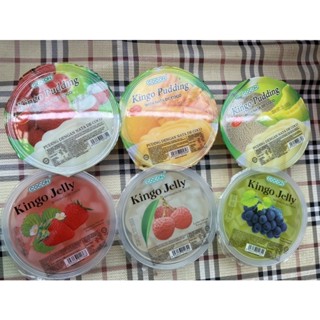 Kingo Jelly &amp; Pudding Cocon เจลลี่&amp;พุดดิ้งผลไม้ ถ้วยใหญ่ 420 กรัม Kingoของ Concon