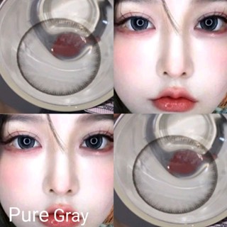 คอนแทคเลนส์ รุ่น Pure สีเทา/ตาล Gray/Brown มีค่าสายตา (0.00)-(-10.00) เปลี่ยนแทนทุกเดือน